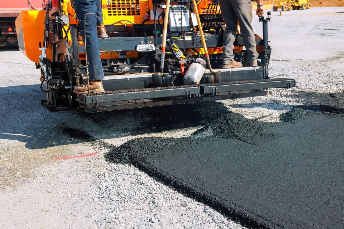 Asphalt paving work